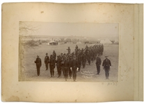 Two Original Photographs From 1891, Shortly After the Wounded Knee Massacre -- One Photograph Shows Captain Charles Taylor With His Indian Scouts